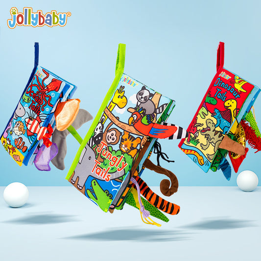 Jollybaby Tail Cloth Book Animal Baby Toy Three-dimensional Early Education Cognitive Three-dimensional Cloth Book Early Education Toy - image 2