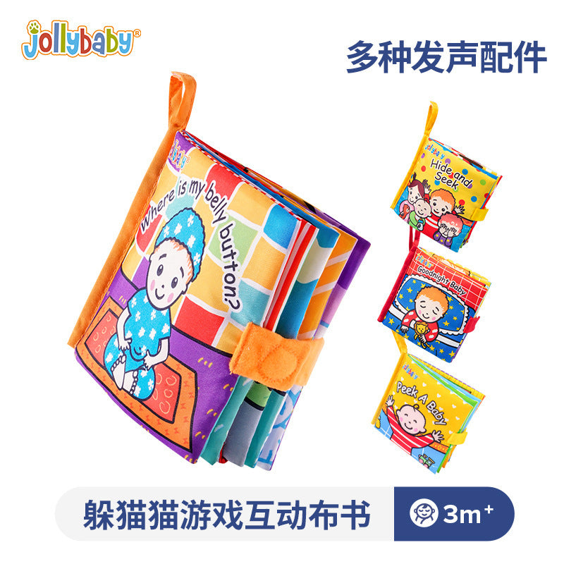 Jollybaby Tail Cloth Book Animal Baby Toy Three-dimensional Early Education Cognitive Three-dimensional Cloth Book Early Education Toy - image 3
