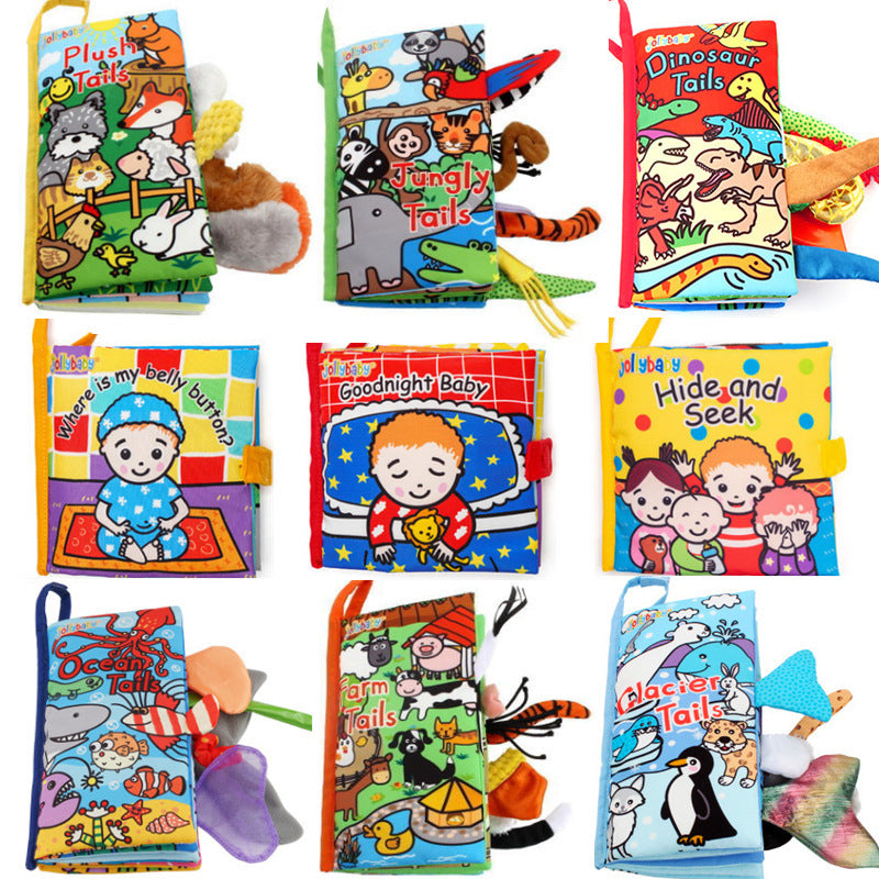 Jollybaby Tail Cloth Book Animal Baby Toy Three-dimensional Early Education Cognitive Three-dimensional Cloth Book Early Education Toy - image 4