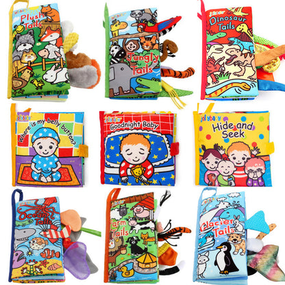 Jollybaby Tail Cloth Book Animal Baby Toy Three-dimensional Early Education Cognitive Three-dimensional Cloth Book Early Education Toy - image 4