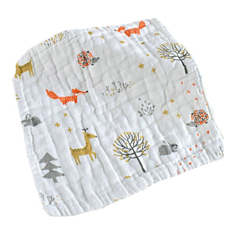 Wangqin 6-layer soft and thick Baby 6-layer washed gauze square towel cotton large newborn saliva towel handkerchief - image 5