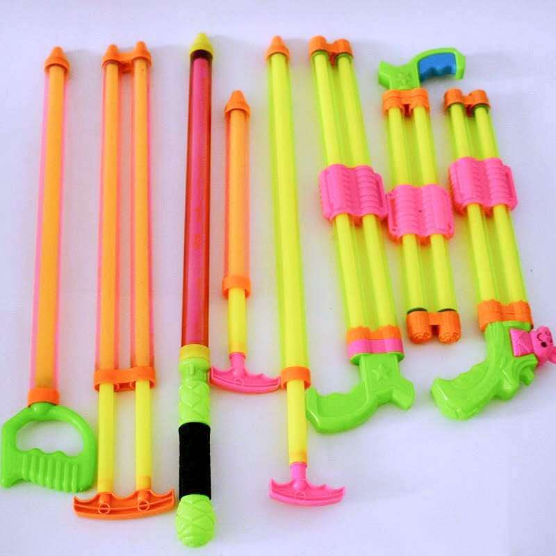 Children's Toy Water Gun Pull-Out Extended Water Gun Water Cannon Drifting and Playing in the Water Beach Stall Toy Transparent Water Pump - image 1