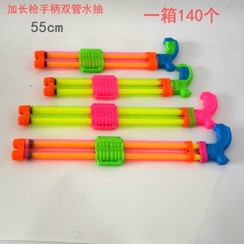 Children's Toy Water Gun Pull-Out Extended Water Gun Water Cannon Drifting and Playing in the Water Beach Stall Toy Transparent Water Pump - image 2
