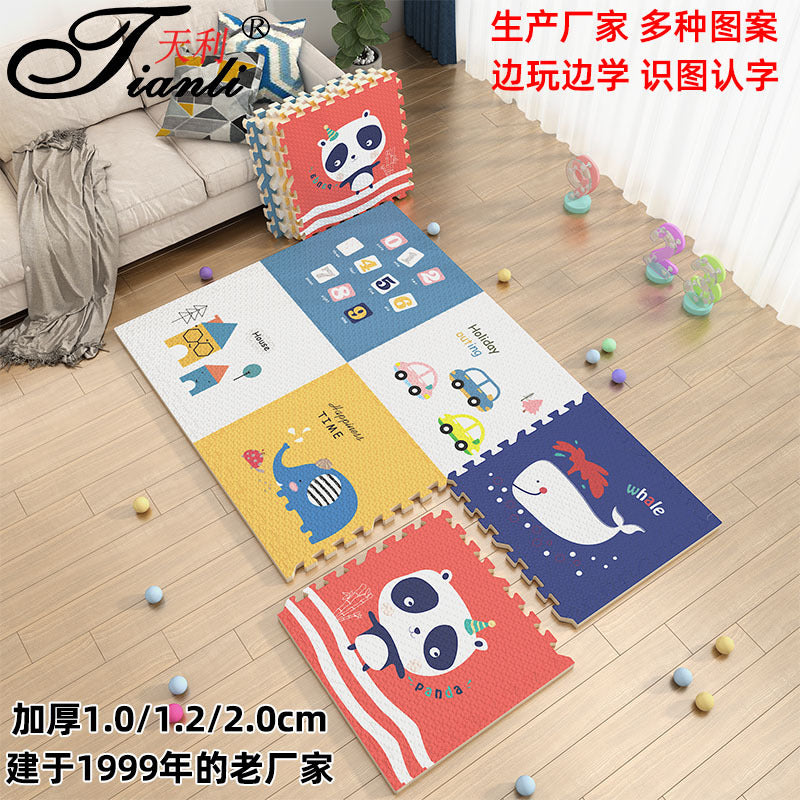 Manufacturer Wholesale Baby Crawling Mat Thickened Baby Crawling Mat Spliced Bedroom Living Room Foam Floor Mat Cartoon - image 1