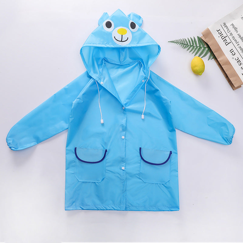 Animal Shape Children's Raincoat Korean Cartoon Student Poncho Baby Raincoat Rain Gear Printable LOGO Printing - image 2