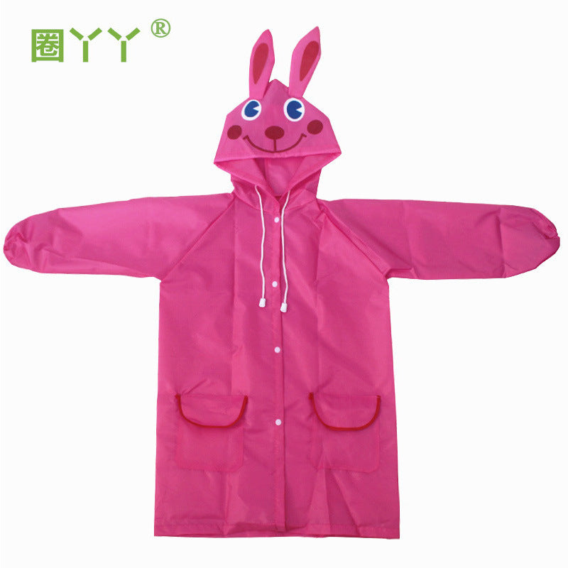Animal Shape Children's Raincoat Korean Cartoon Student Poncho Baby Raincoat Rain Gear Printable LOGO Printing - image 5