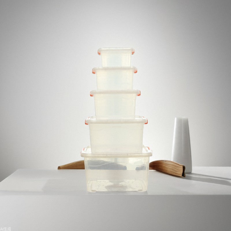 Plastic storage box desktop thickened transparent storage box sundries storage box finishing box toy box snack box storage - image 1