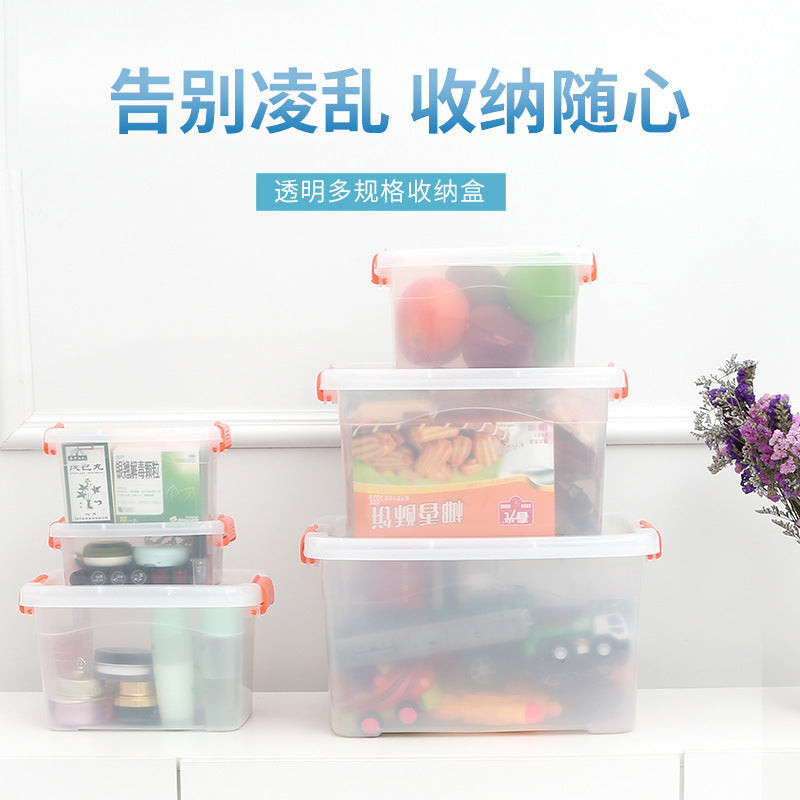 Plastic storage box desktop thickened transparent storage box sundries storage box finishing box toy box snack box storage - image 2