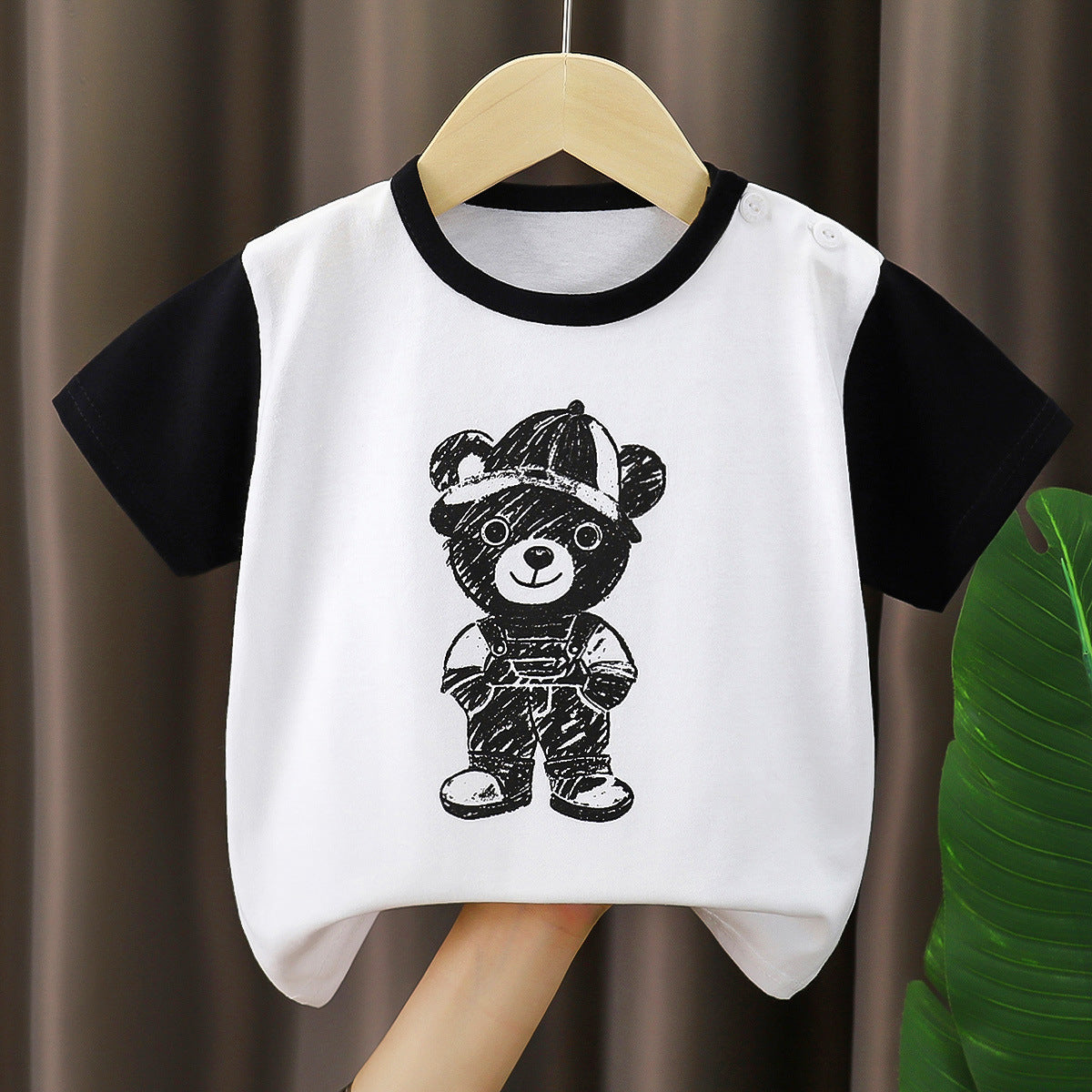 Children's Short-Sleeved T-Shirt Pure Cotton Type a Summer New Style Boys and Girls Cotton Clothes Korean Style 2026 Kidsren's Clothing - image 4
