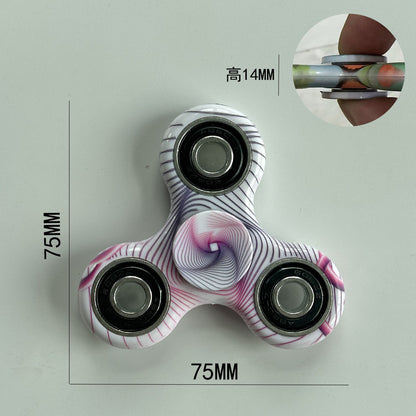 Decompression EDC toy ABS plastic interfinger three-leaf fingertip gyro finger decompression free punch gyro factory wholesale - image 3