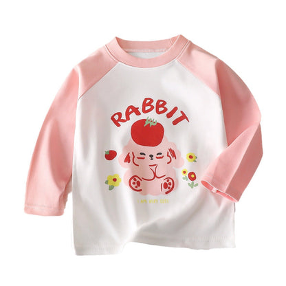 Children's Long-Sleeved T-Shirt Base Layer Autumn Pure Cotton New Baby Boys and Girls Base Layer Clothing Children's Clothing - image 5