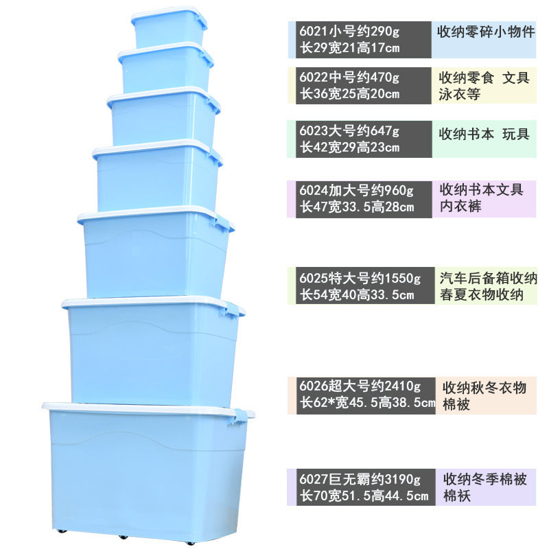 Plastic Transparent Storage Box for Home Clothes Storage Box Wardrobe Toy Storage Cabinet Extra Large Thickeneded Storage Box - image 5
