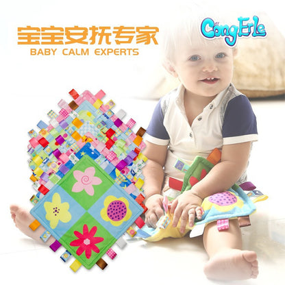 Foreign trade label baby comfort towel can be imported baby hand-held square towel plush sleeping toy baby supplies - image 1