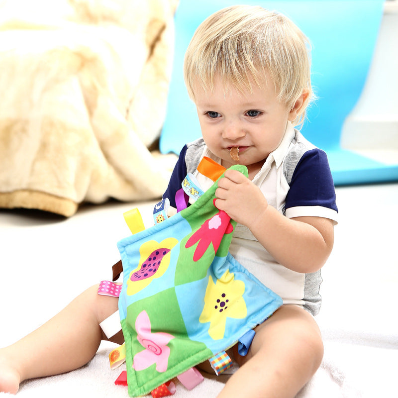 Foreign trade label baby comfort towel can be imported baby hand-held square towel plush sleeping toy baby supplies - image 3