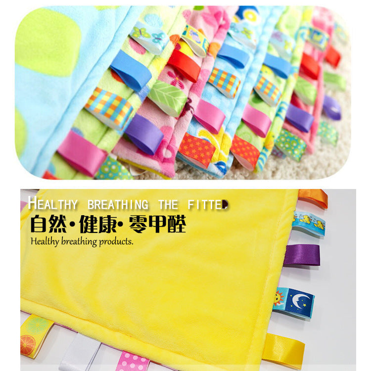 Foreign trade label baby comfort towel can be imported baby hand-held square towel plush sleeping toy baby supplies - image 4