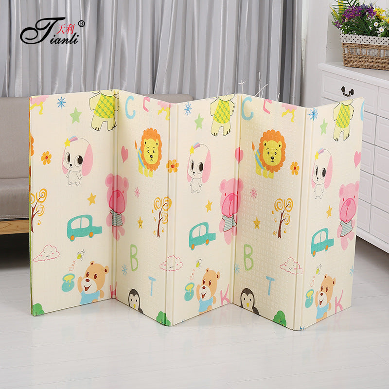 Factory Wholesale Children's Foam Floor Mat Cartoon Baby Climbing Mat Folding xpe Baby Climbing Mat Thickened Large Size - image 3