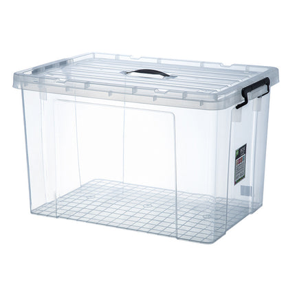 Factory Direct Sales Storage Box with Lid, Large Plastic Storage Box, Toy Storage Box, Clothes and Quilt Transparent Storage Box - image 5