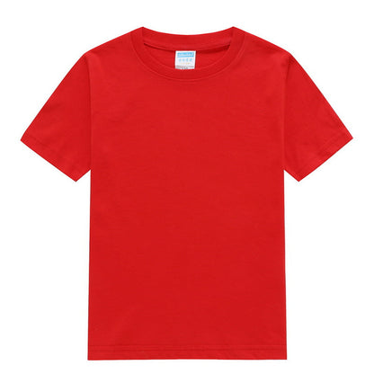 Round neck children's combed CVC cotton class clothing blank cultural shirt wholesale DIY kindergarten short sleeve advertising shirt printing - image 2