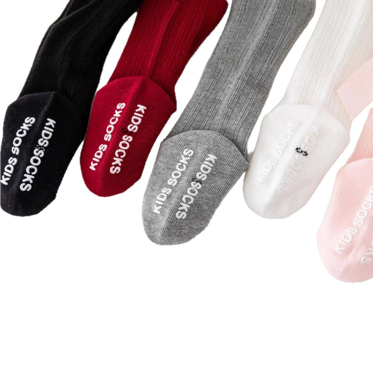 New Pure Color Stripesd Stockings for Boys and Girls, Pure Cotton Non-Slip Bubble Mouth Baby Bow Mid-Calf Socks Wholesale - image 5