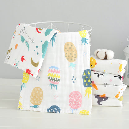 Baby Gauze Small Square Six-Layer A Pure Cotton Baby Spit Towel Soft High Density Gauze Newborn Small Towel - image 4