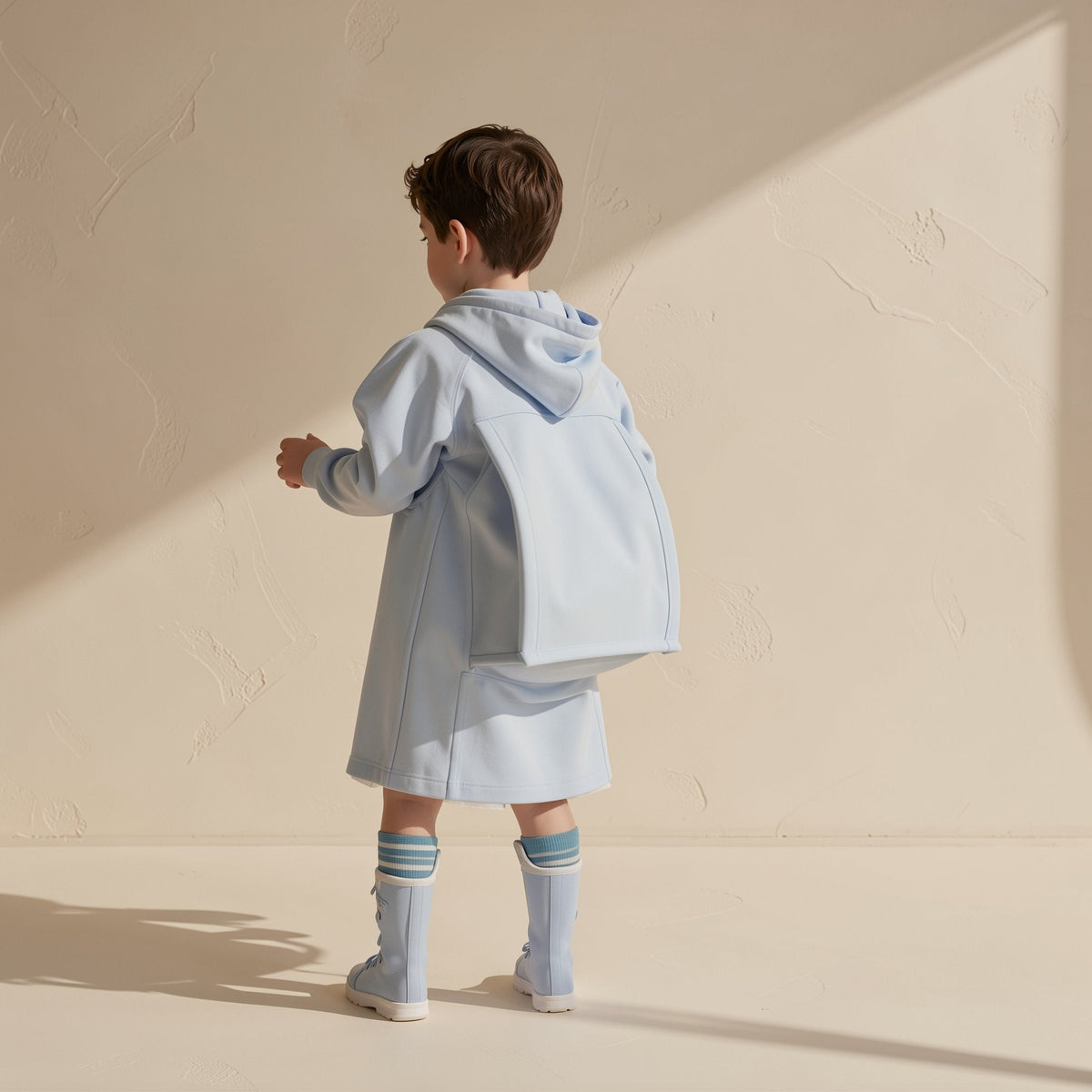 Children's one-piece cartoon rain poncho made from EVA