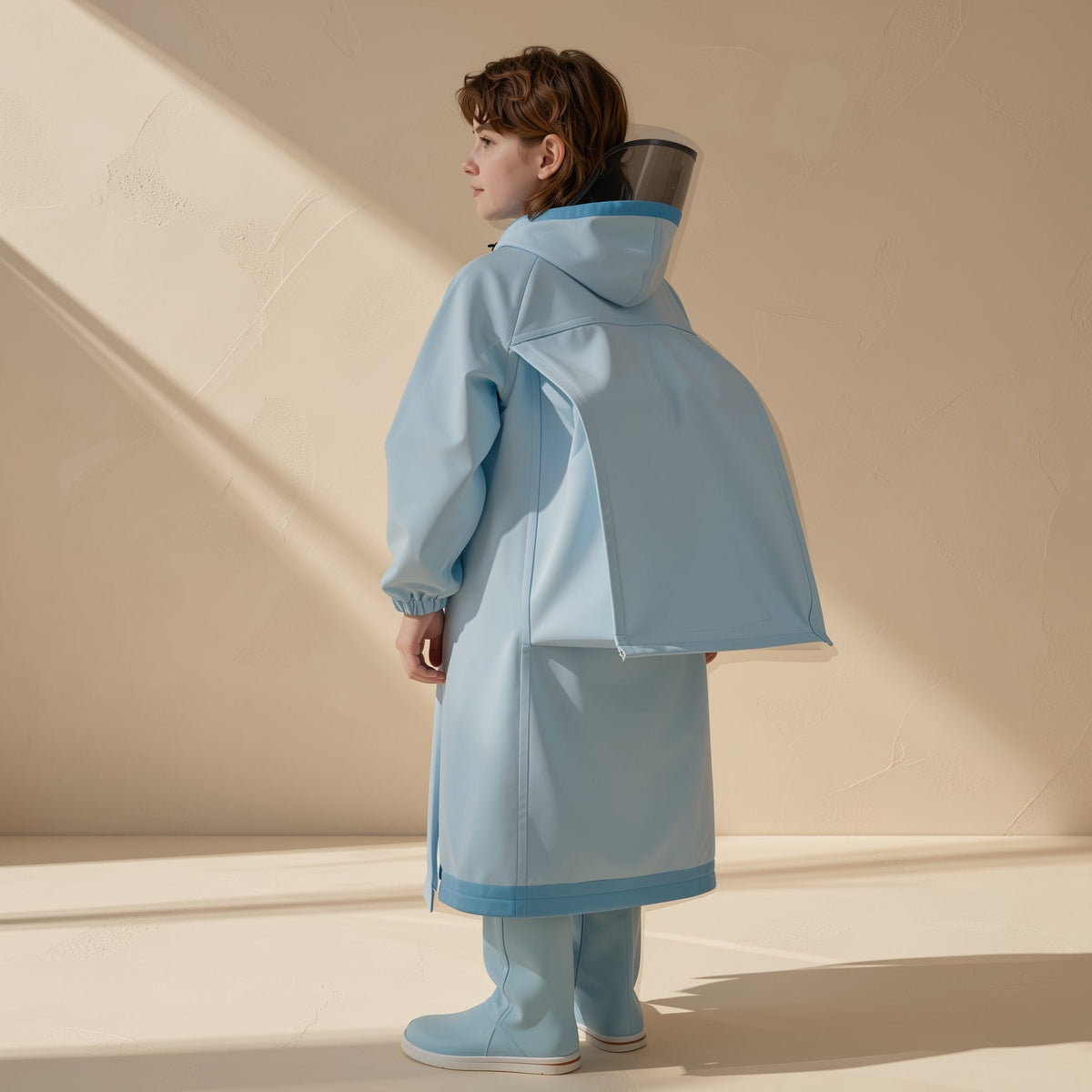 Children's one-piece cartoon rain poncho made from EVA - view 2