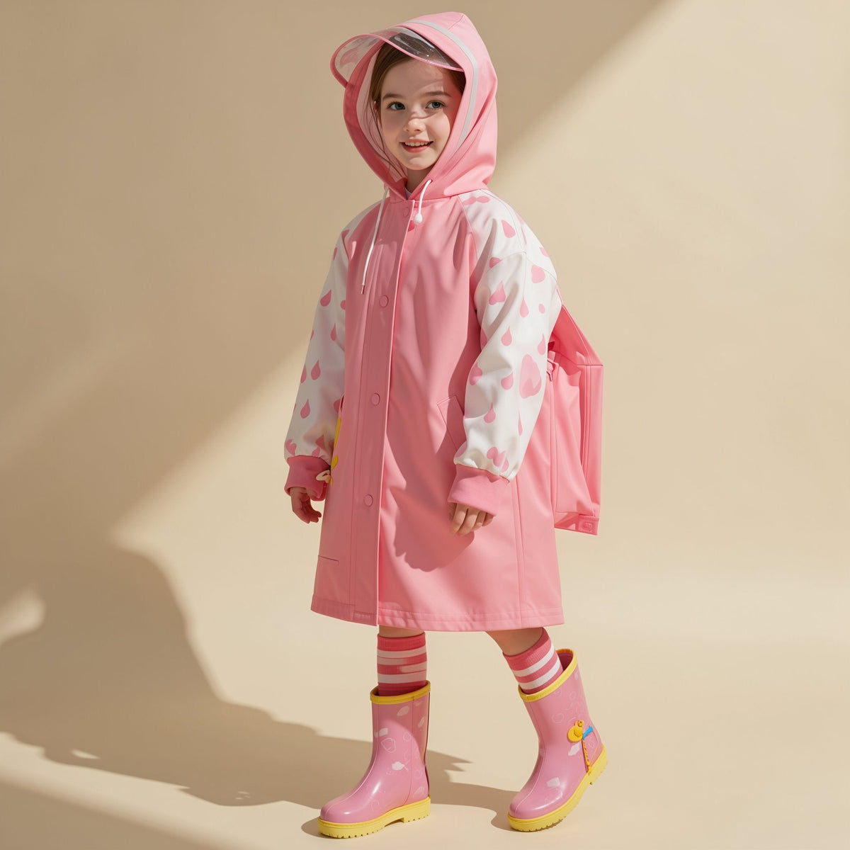 Children's one-piece cartoon rain poncho made from EVA - view 5