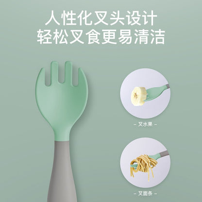 Baby Spoon, Baby Learning to Eat Tableware, Training Fork and Spoon Set, Supplementary Food, Bendable and Twistable - image 2