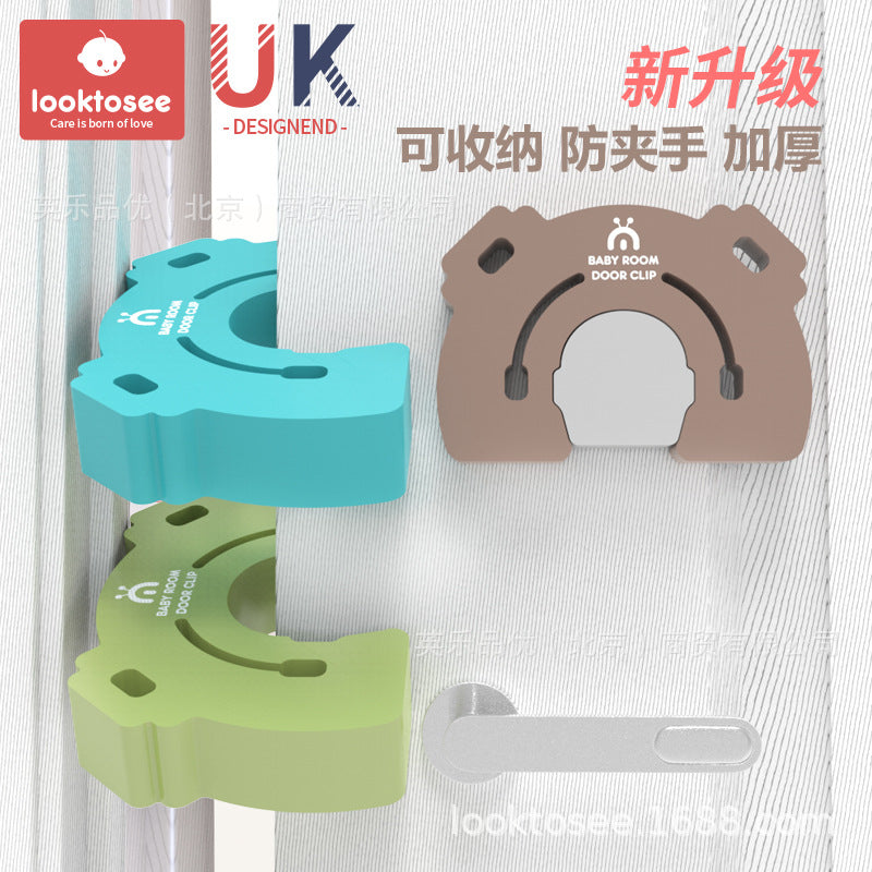 Looktosee Anti-Pinch Door Card Door Clip Kidsren's Door Seam Safety Door Stop Door Stopper Door Stop Baby Safety Door Card - image 1