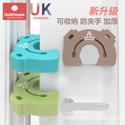 Looktosee Anti-Pinch Door Card Door Clip Kidsren's Door Seam Safety Door Stop Door Stopper Door Stop Baby Safety Door Card - image 1