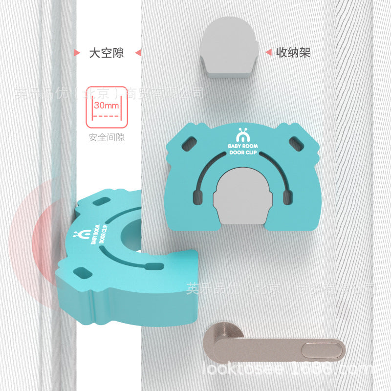 Looktosee Anti-Pinch Door Card Door Clip Kidsren's Door Seam Safety Door Stop Door Stopper Door Stop Baby Safety Door Card - image 3