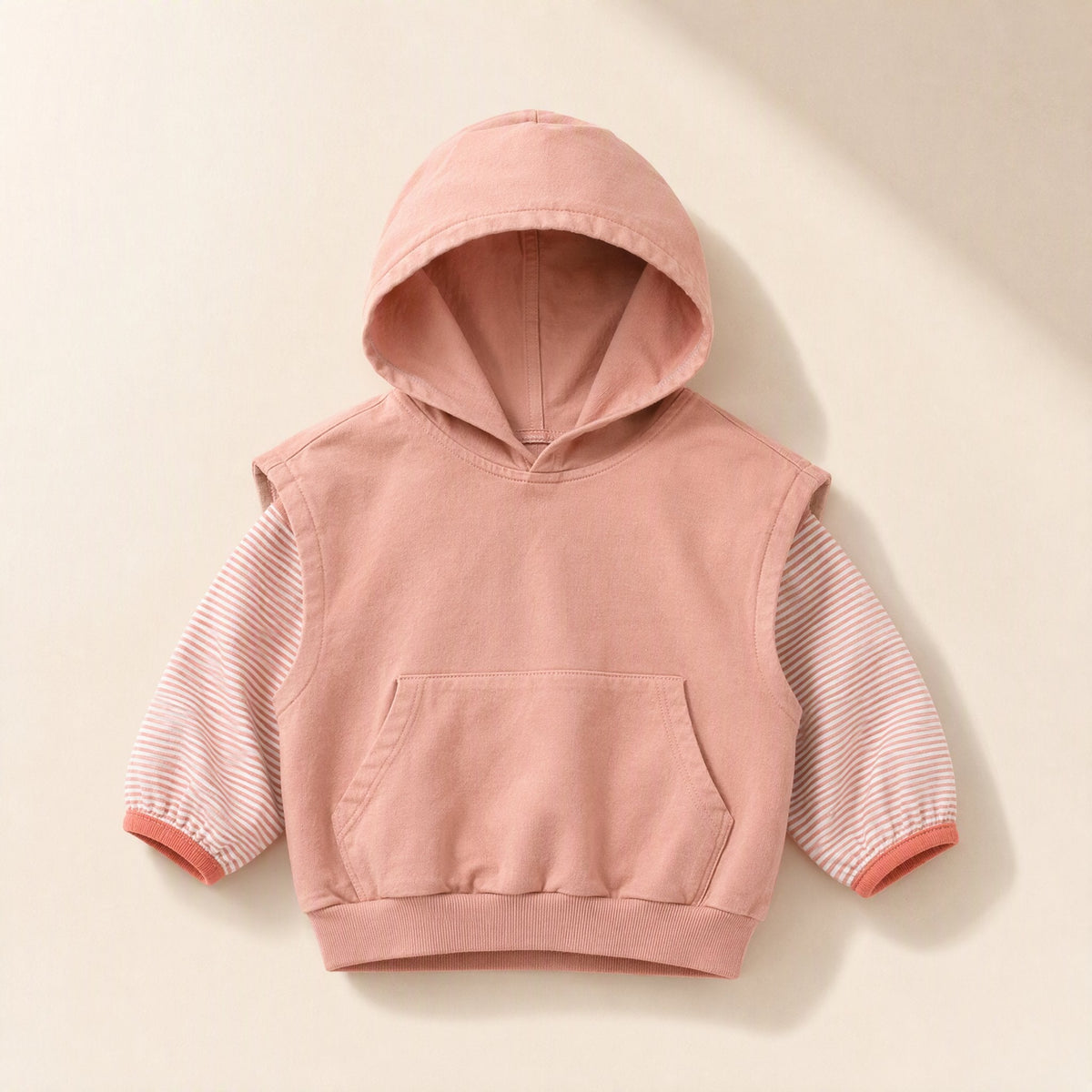 Hoodhug children's 98% cotton hooded sleeveless pullover vest