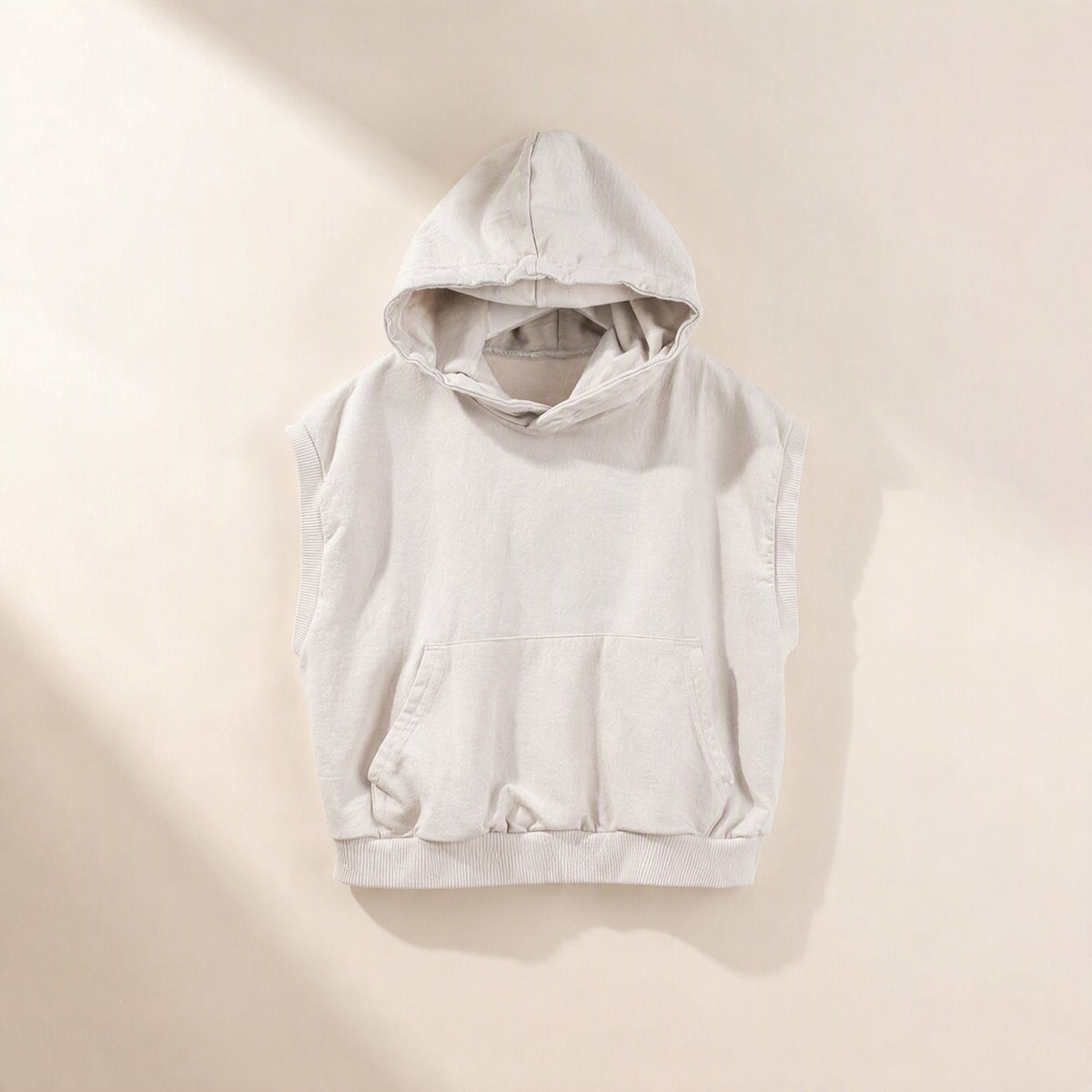 Hoodhug children's 98% cotton hooded sleeveless pullover vest - view 4