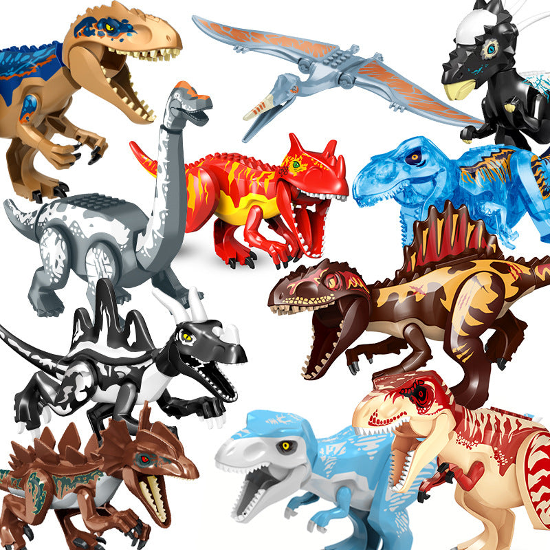 Mixed Batch of Dinosaur Building Blocks Toy Jurassic Large Tyrannosaurus Assembled Building Blocks Puzzle Cross-Border Disassembly and Assembly Dinosaur - image 1