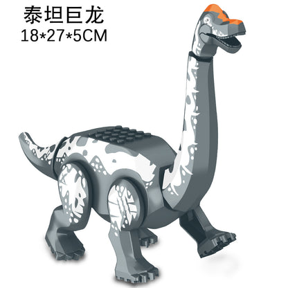 Mixed Batch of Dinosaur Building Blocks Toy Jurassic Large Tyrannosaurus Assembled Building Blocks Puzzle Cross-Border Disassembly and Assembly Dinosaur - image 2
