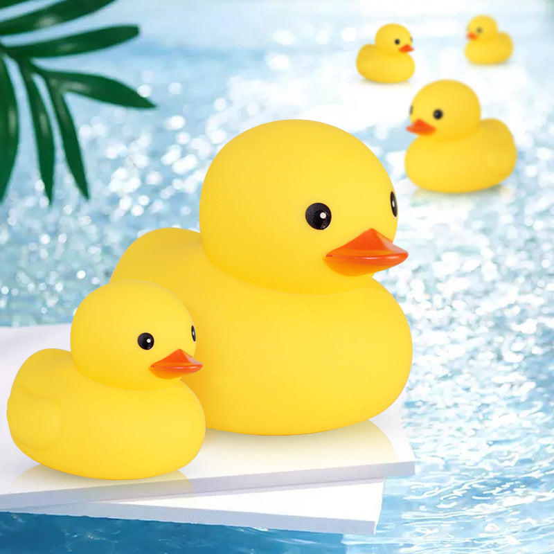 Jixin Little Yellow Duck Toy Children's Playing in the Water and Bathing Pinch and Calling Big Yellow Duck Sound Baby Toy No. 1-9 Duck - image 3
