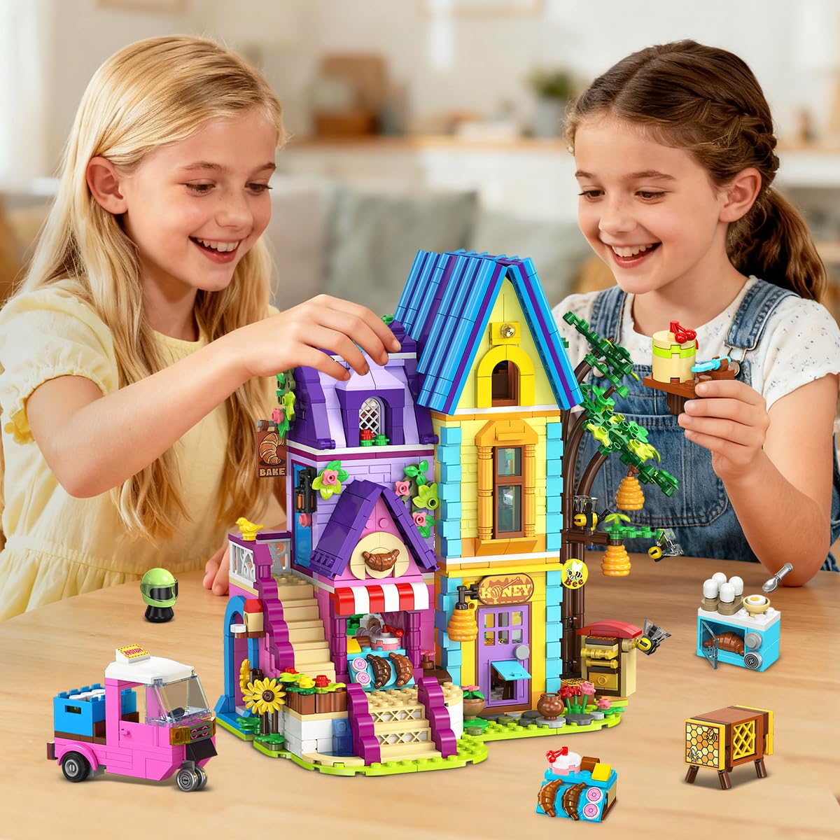 Hogokids Beekeeping & Bakery House Building Toy with LED Light