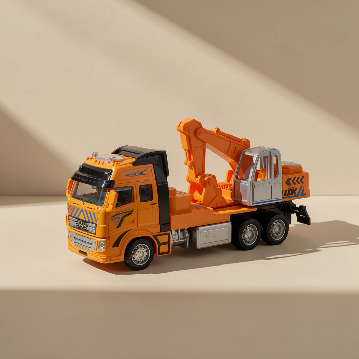 Pull-back alloy engineering truck toy with engineering vehicle styling