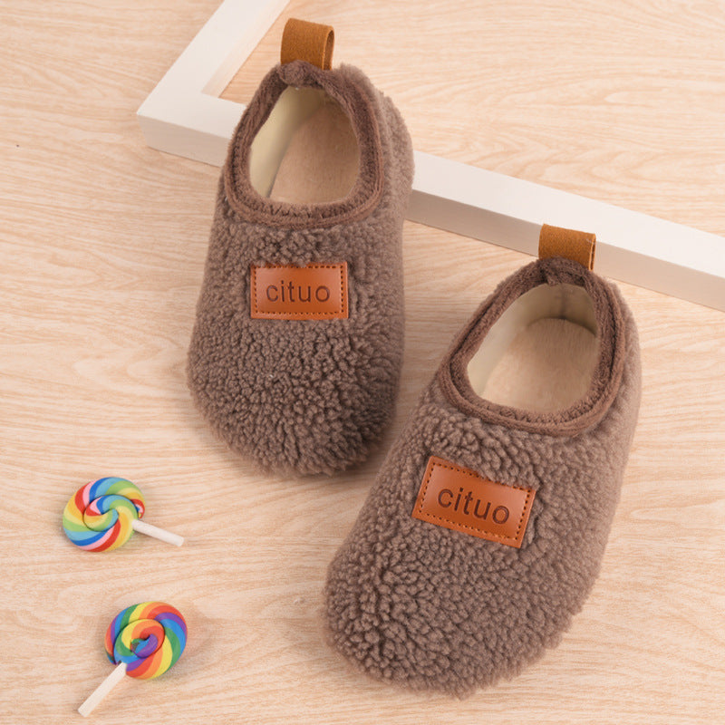 Winter Children's Floor Socks Shoes Fleece-lined Thickened Non-slip Soft Bottom Toddler Socks Shoes for Boys and Girls - image 2