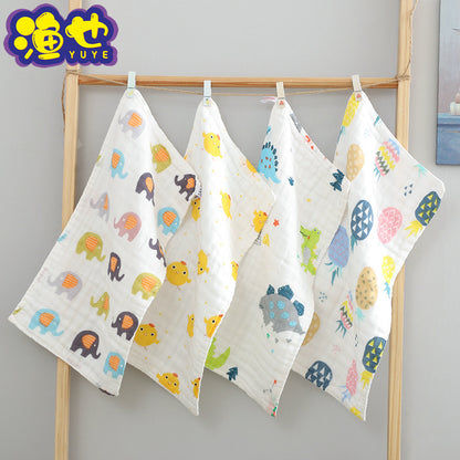 High density six layer cotton gauze towel soft absorbent children's face towel baby saliva towel cotton children's towel wholesale - image 1