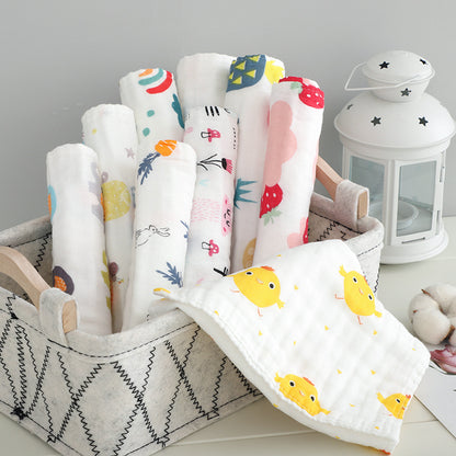 High density six layer cotton gauze towel soft absorbent children's face towel baby saliva towel cotton children's towel wholesale - image 4