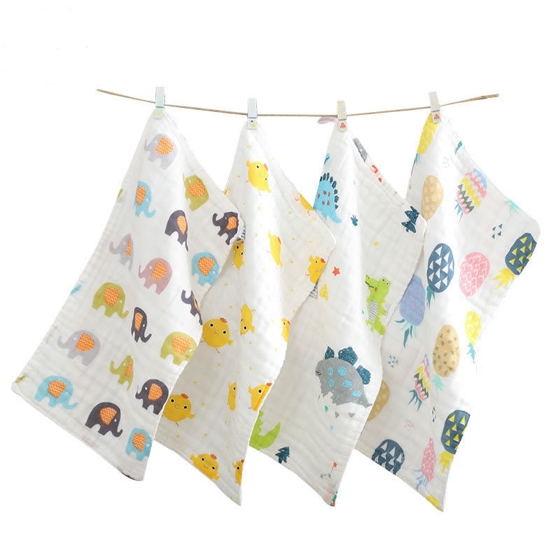High density six layer cotton gauze towel soft absorbent children's face towel baby saliva towel cotton children's towel wholesale - image 5