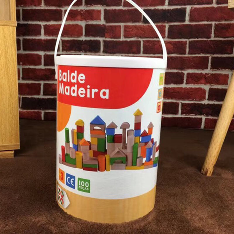 Wooden Children's Building Blocks Wooden Particles Assembled Boys Baby Toys Educational Early Education Intelligence Kindergarten Gifts - image 1