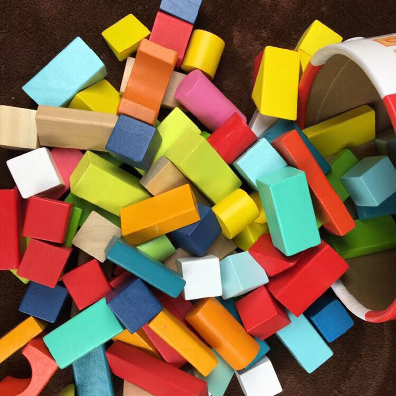 Wooden Children's Building Blocks Wooden Particles Assembled Boys Baby Toys Educational Early Education Intelligence Kindergarten Gifts - image 3