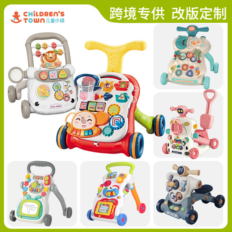 Baby walker toy baby multifunctional toddler trolley anti-rollover newborn walking walker wholesale - image 1