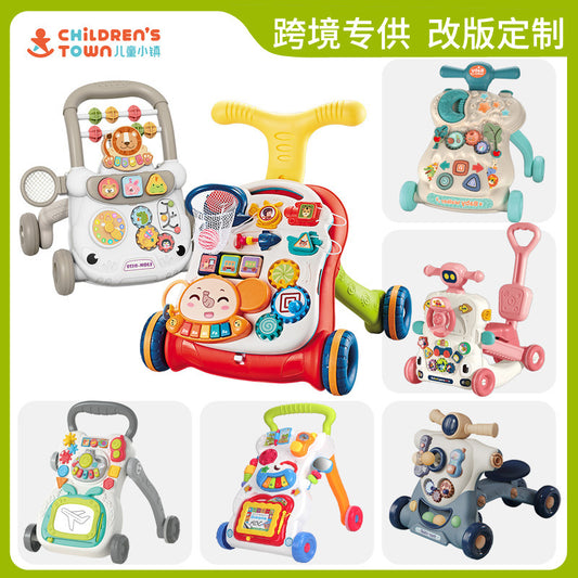 Baby walker toy baby multifunctional toddler trolley anti-rollover newborn walking walker wholesale - image 1