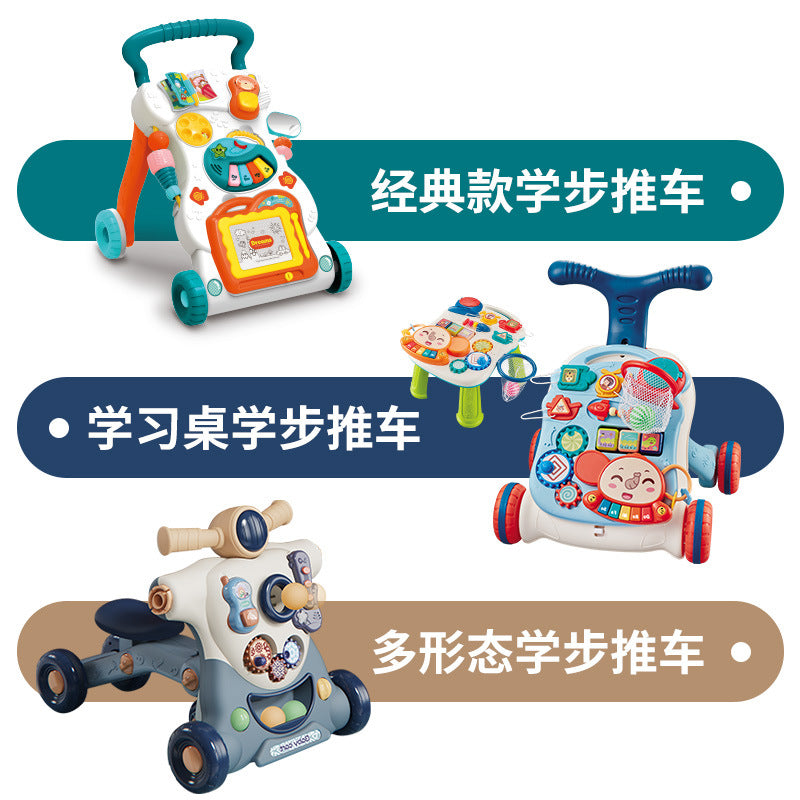 Baby walker toy baby multifunctional toddler trolley anti-rollover newborn walking walker wholesale - image 2