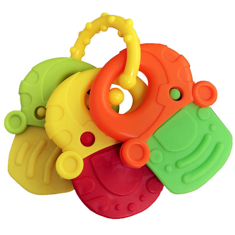 Factory direct baby tooth gum fruit modeling baby silicone tooth gum molar tooth fixer rattle tooth gum - image 3