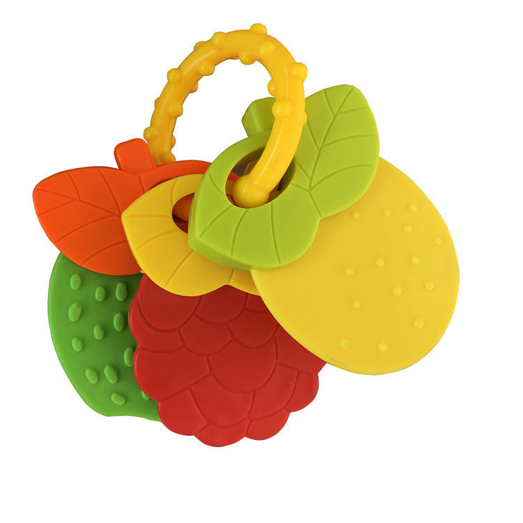 Factory direct baby tooth gum fruit modeling baby silicone tooth gum molar tooth fixer rattle tooth gum - image 4