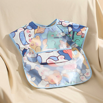 Children's Overalls Waterproof Long-Sleeved Anti-Dressing Baby's Eating Clothes Apron Cotton Children's Overalls Baby's Bib Guard - image 2